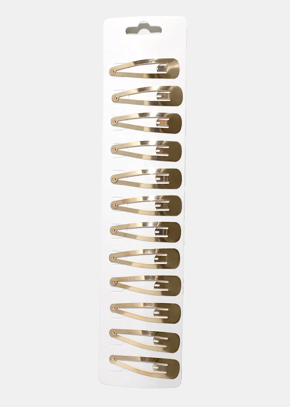 12pcs Gold Snap Hair Clip