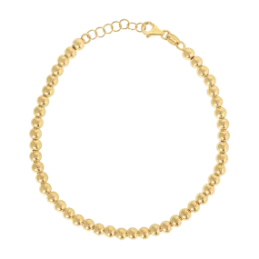 14K Gold 4mm Ball Bead Bracelet