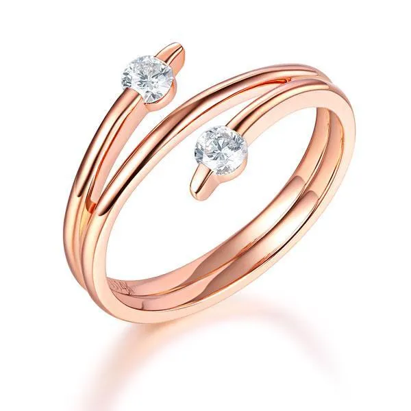 14K Rose Gold Wedding Band Stylish Ring 0.2 Ct Diamond Fine Jewelry MKR7120