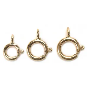 14K Yellow Closed Top Spring Rings 4.5mm to 6mm