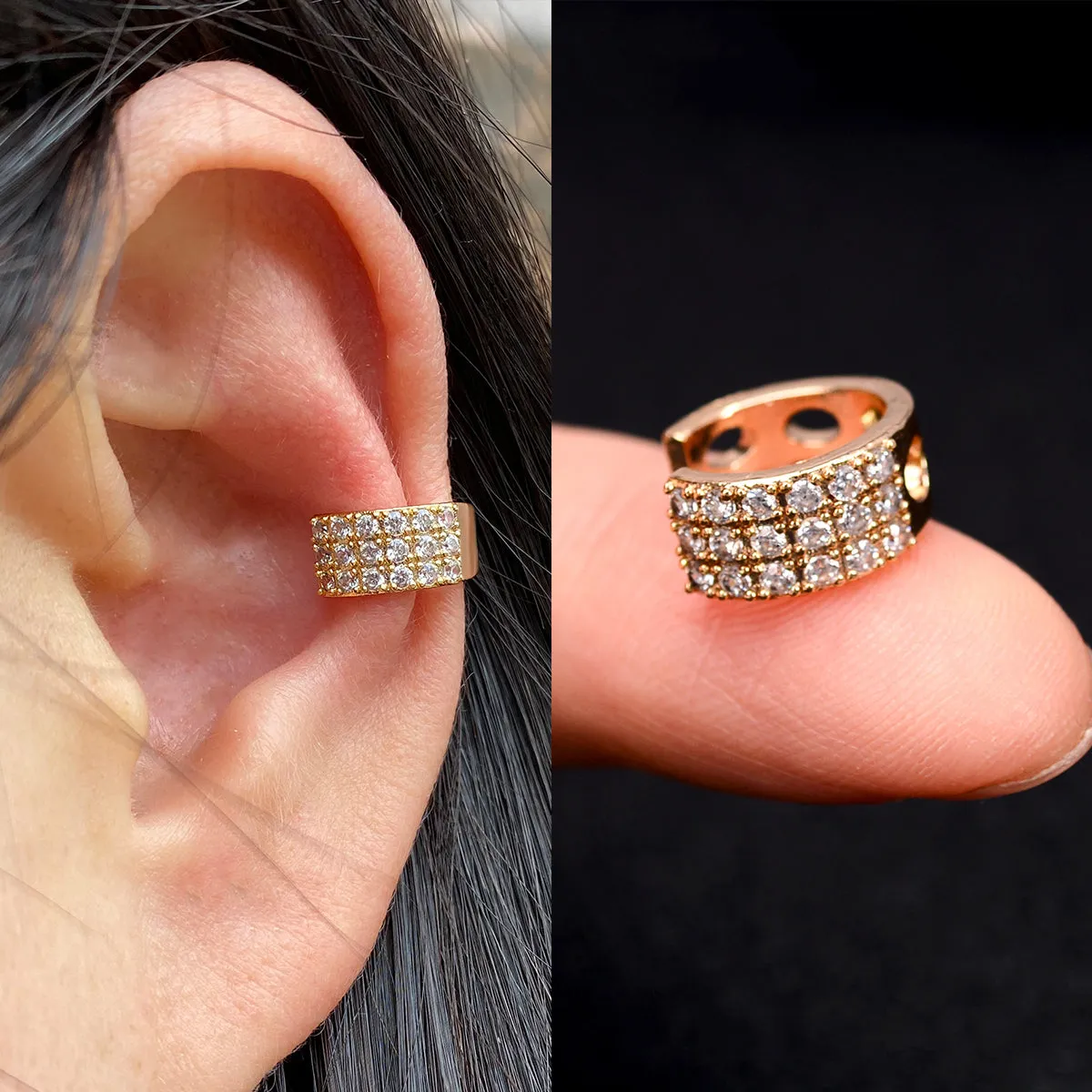 1Pc Helix Cartilage Conch Fake Without Piercing Ear Cuffs Earcuff Wrap Rock Earring Cuff No Piercing