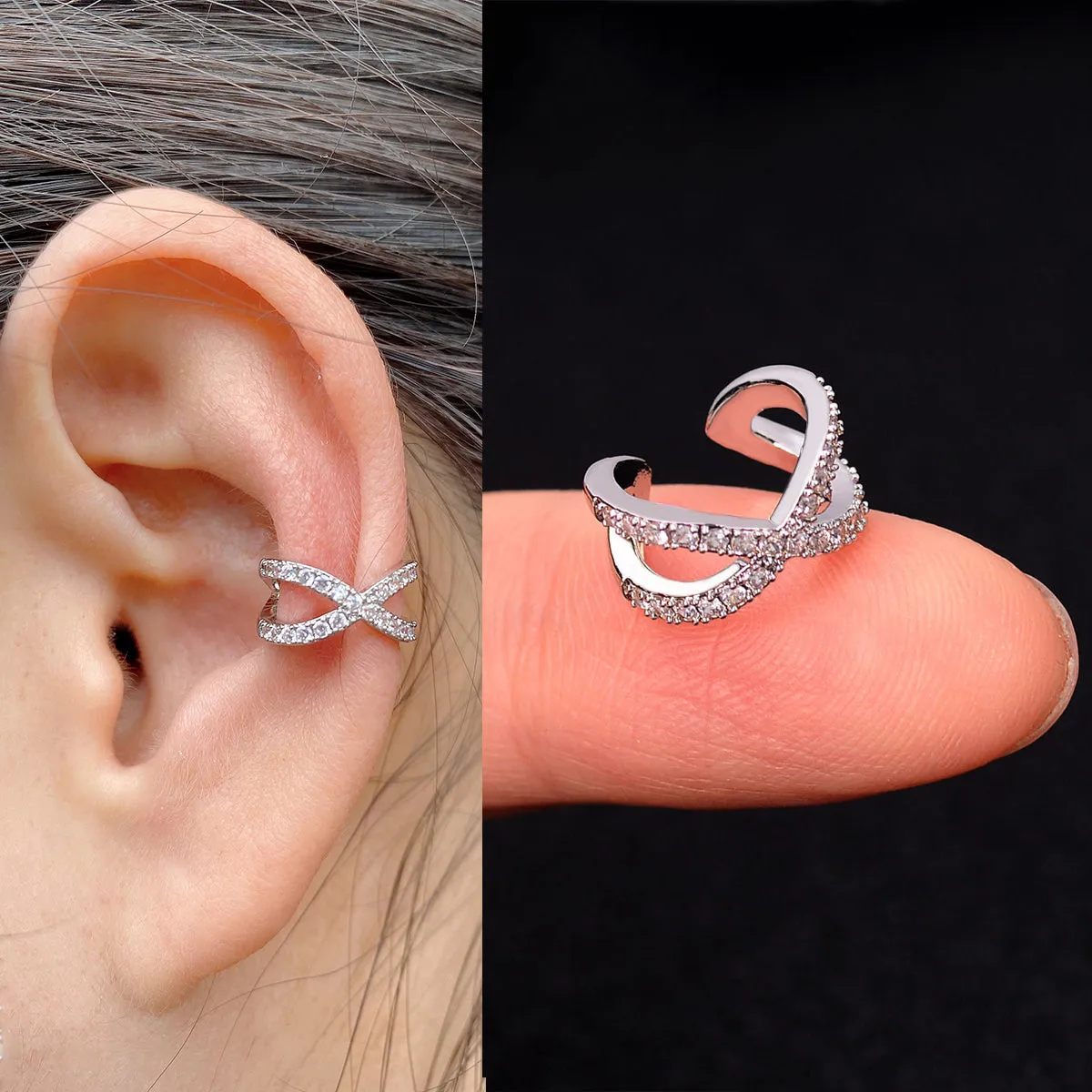 1Pc Helix Cartilage Conch Fake Without Piercing Ear Cuffs Earcuff Wrap Rock Earring Cuff No Piercing