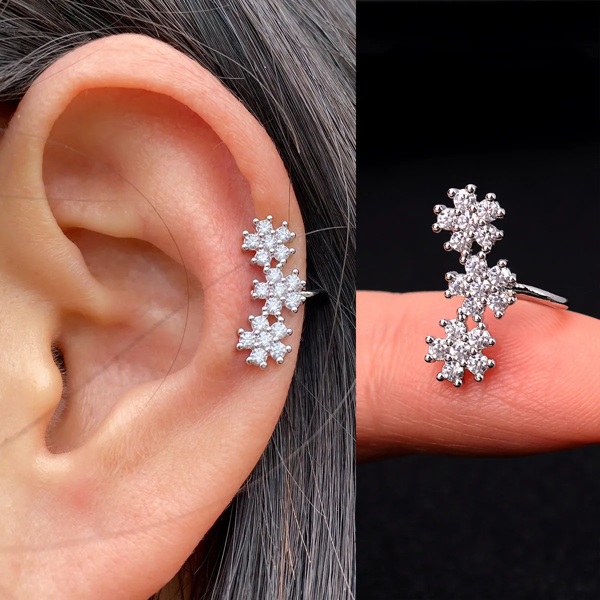 1Pc Helix Cartilage Conch Fake Without Piercing Ear Cuffs Earcuff Wrap Rock Earring Cuff No Piercing