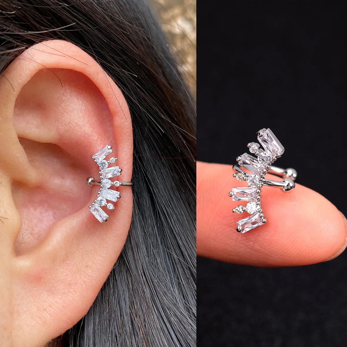 1Pc Helix Cartilage Conch Fake Without Piercing Ear Cuffs Earcuff Wrap Rock Earring Cuff No Piercing