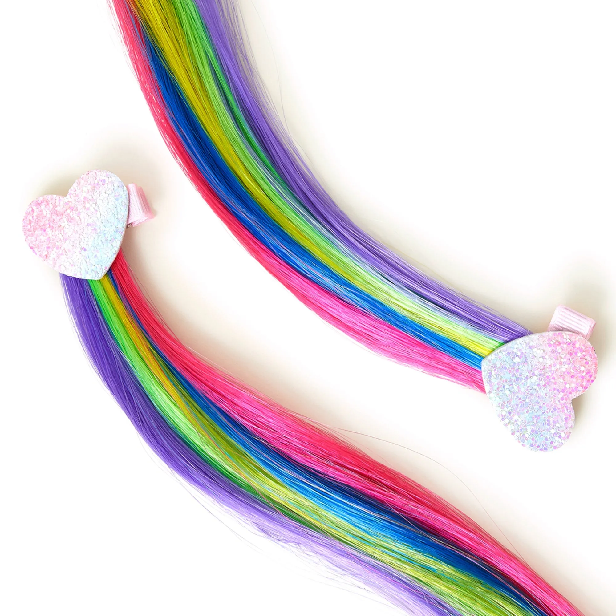 Accessorize London Girl Heart Hair Extensions set of 4