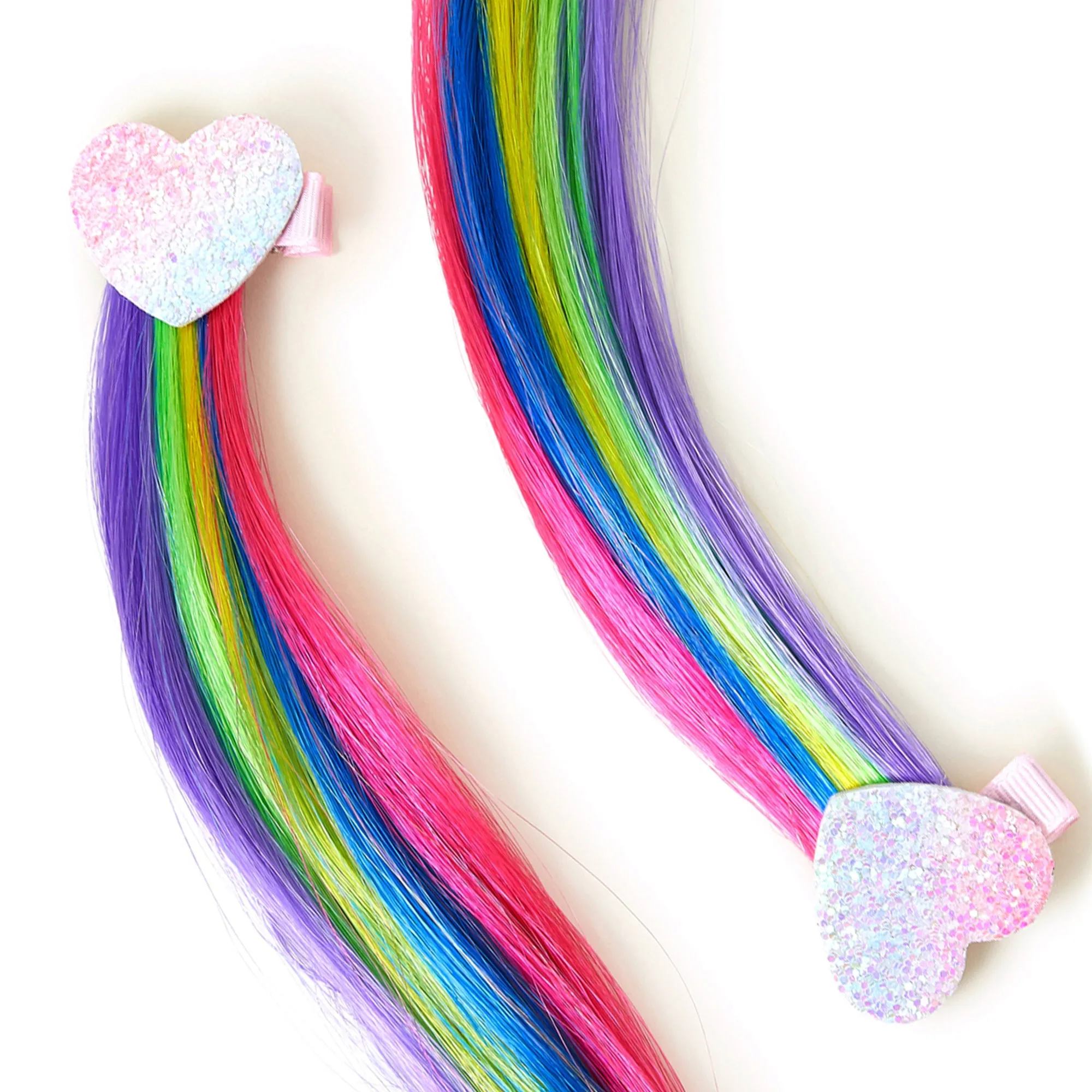 Accessorize London Girl Heart Hair Extensions set of 4