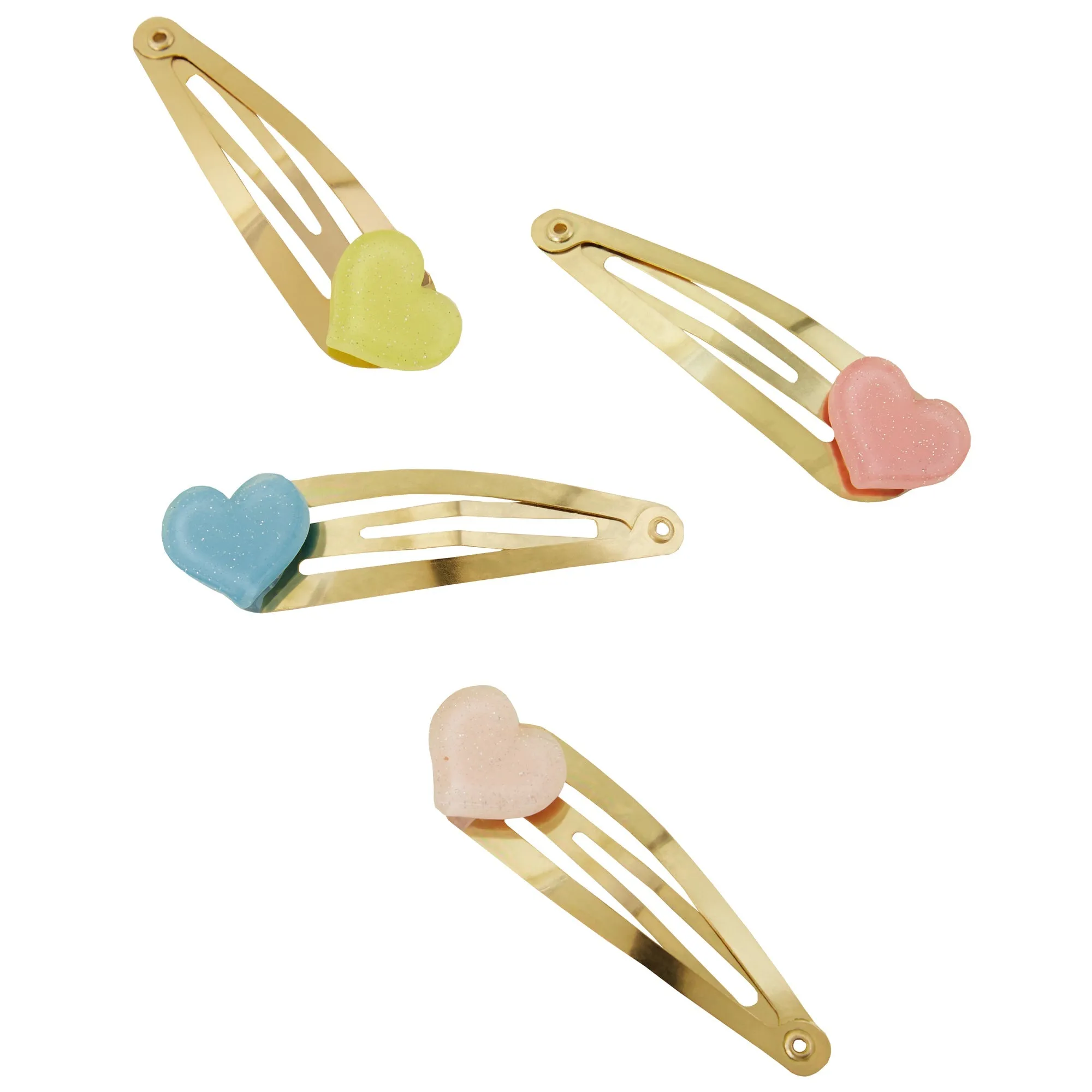 Accessorize London Girl's Multi Heart Hair Clips  Pack Of Four