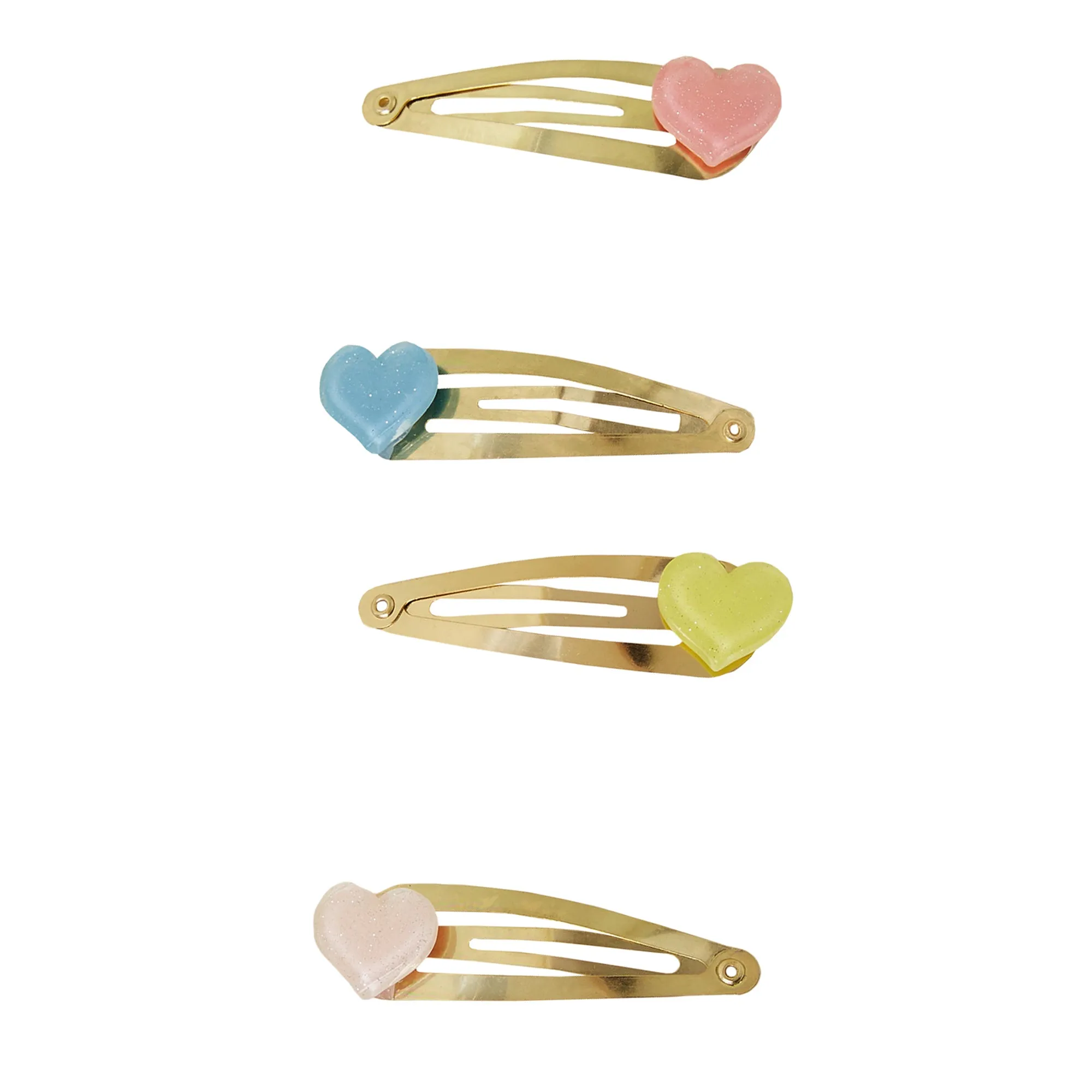 Accessorize London Girl's Multi Heart Hair Clips  Pack Of Four