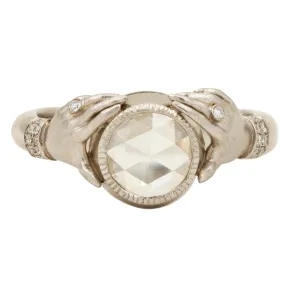 Adorned Diamond Hands Ring