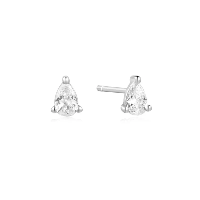 Ania Haie Silver Pear Studs