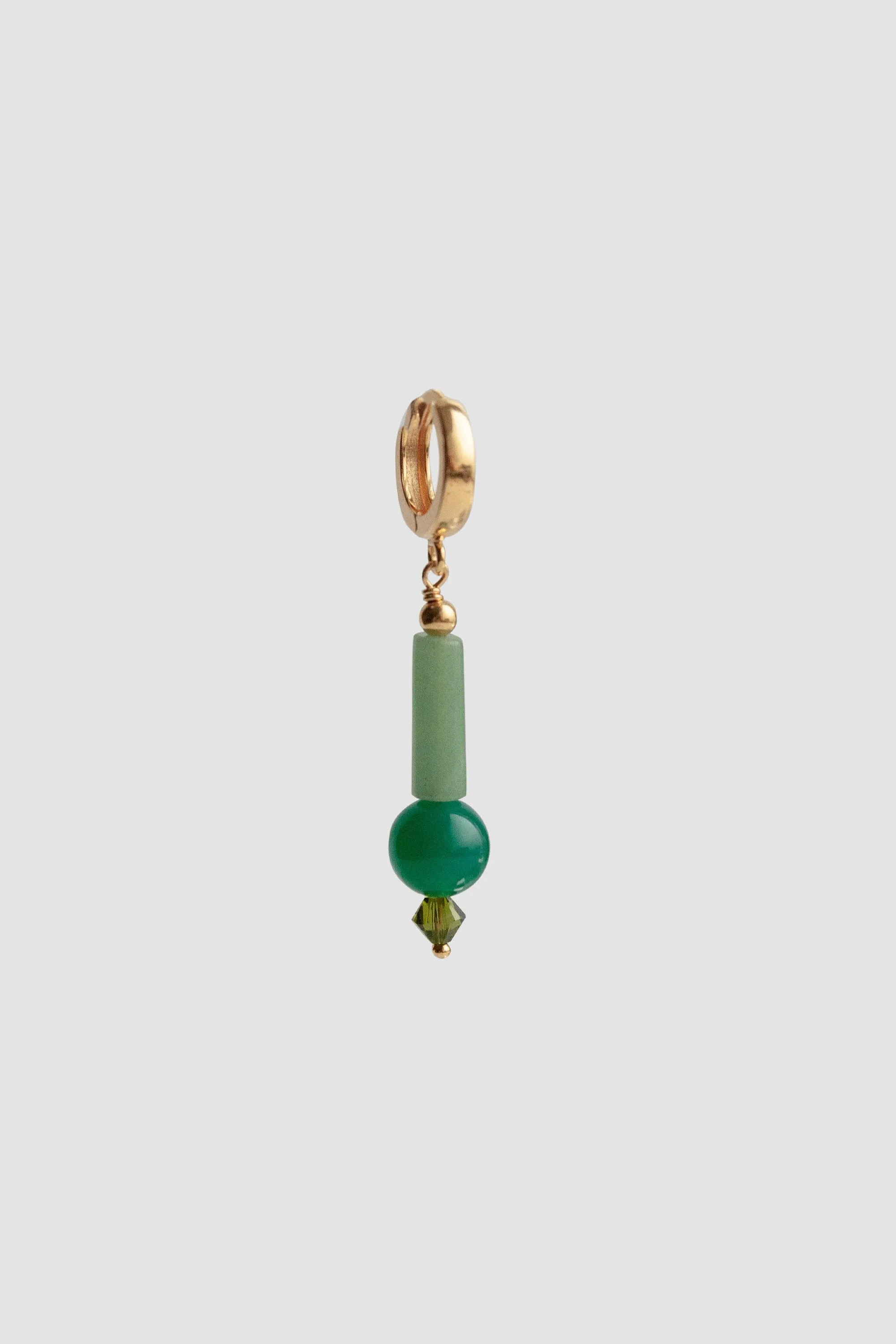 aventurine hoop gold