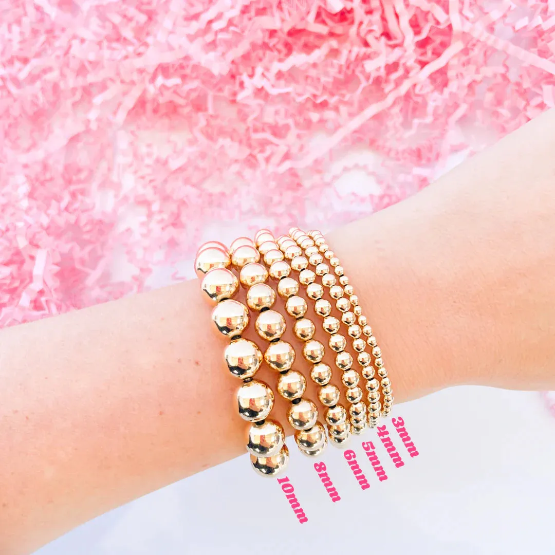 Beaded Blondes | 5MM Gold Beaded Bracelet