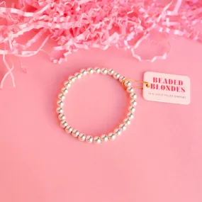 Beaded Blondes | 6MM Silver Beaded Bracelet