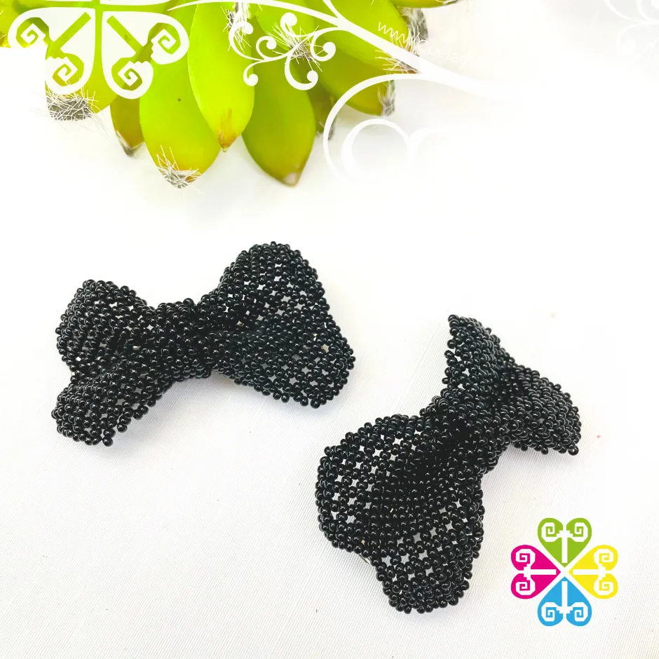 Beaded Bow Hair Clip