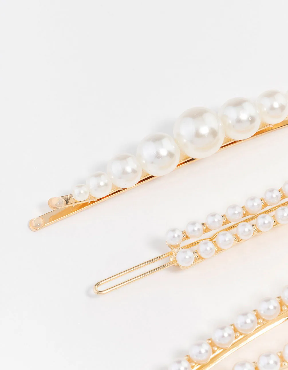 Beaded Pearl Clips 3-Pack