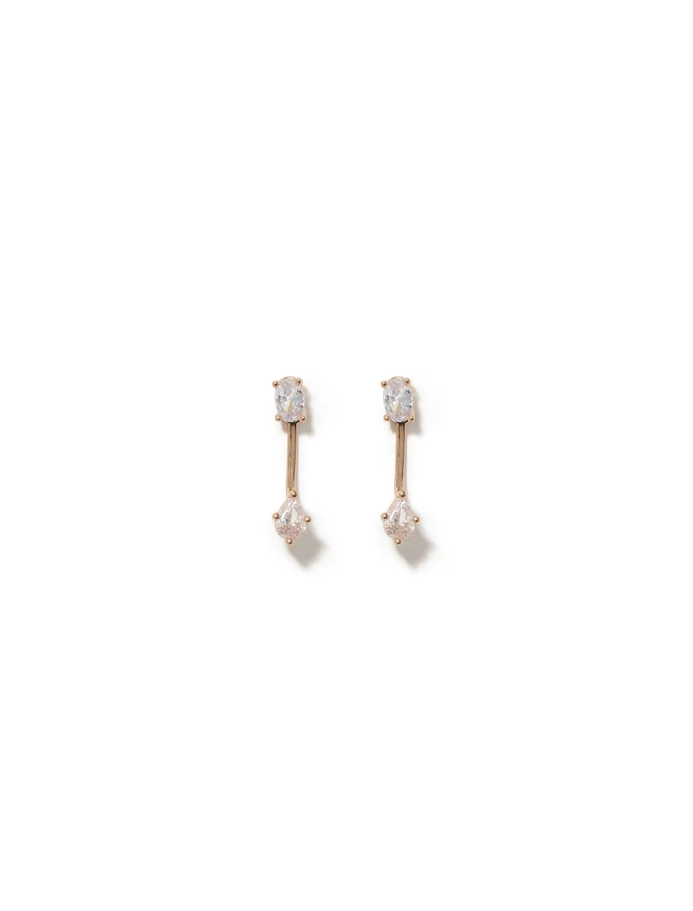 Cary Cubic Zirconia Front Back Earrings