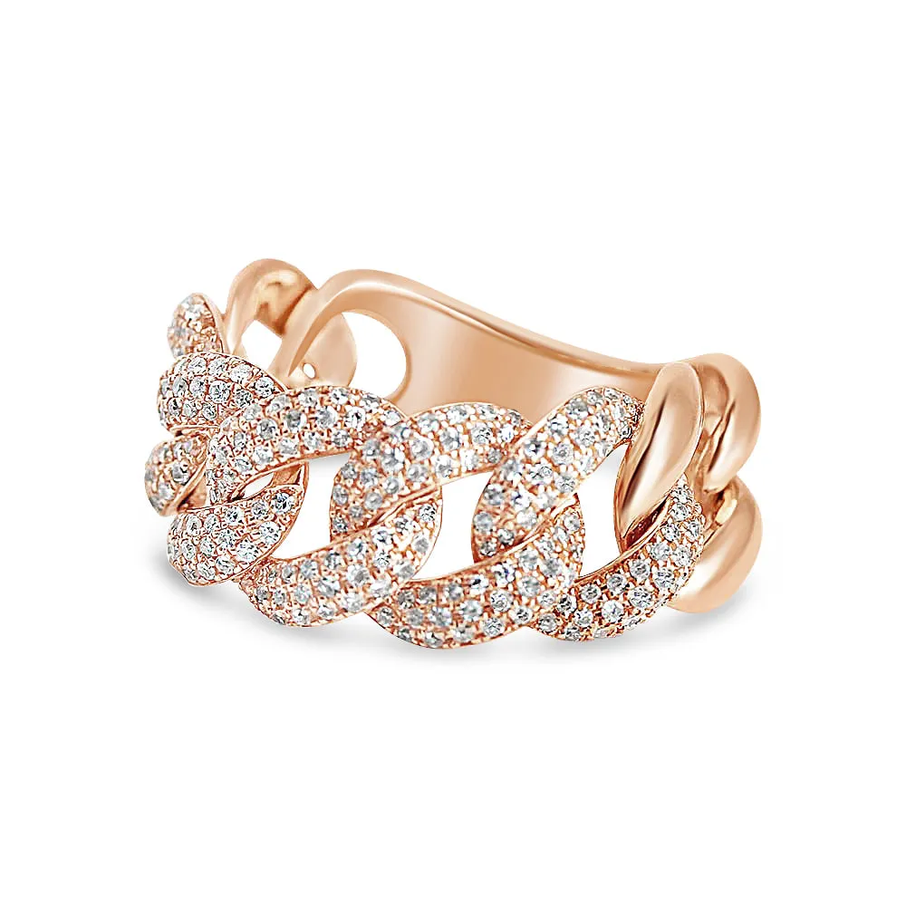 CHUNKY DIAMOND CHAIN LINK RING