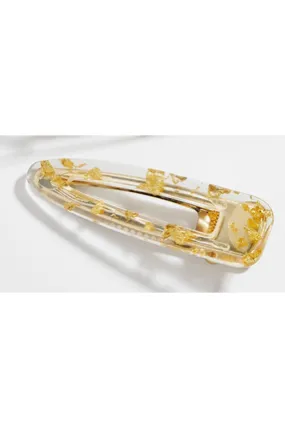 Clear Acrylic & Gold Hair Barrettes