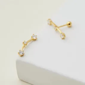 Climber CZ Stud Gold