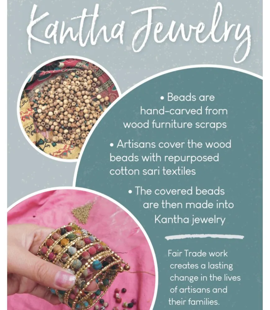 Cluster Kantha Earrings