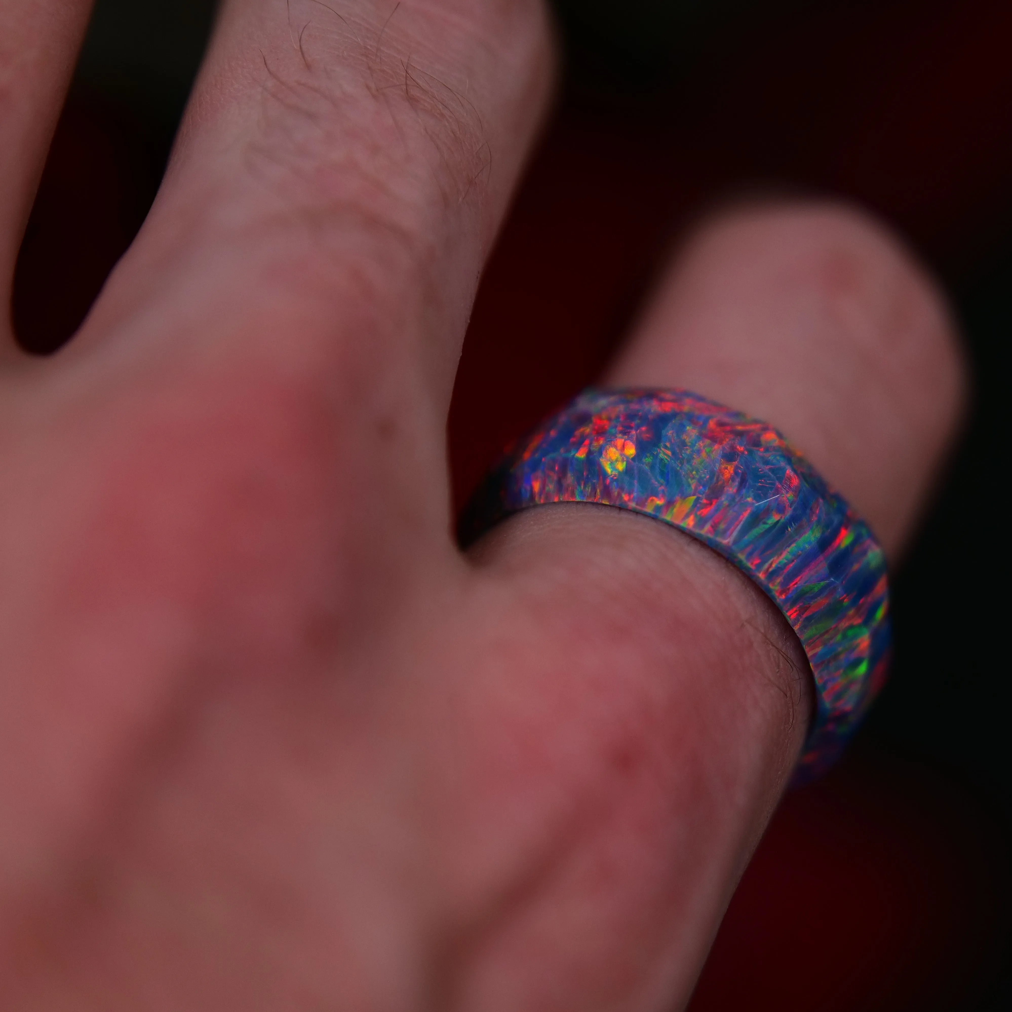 Comet Gray Opal Ring