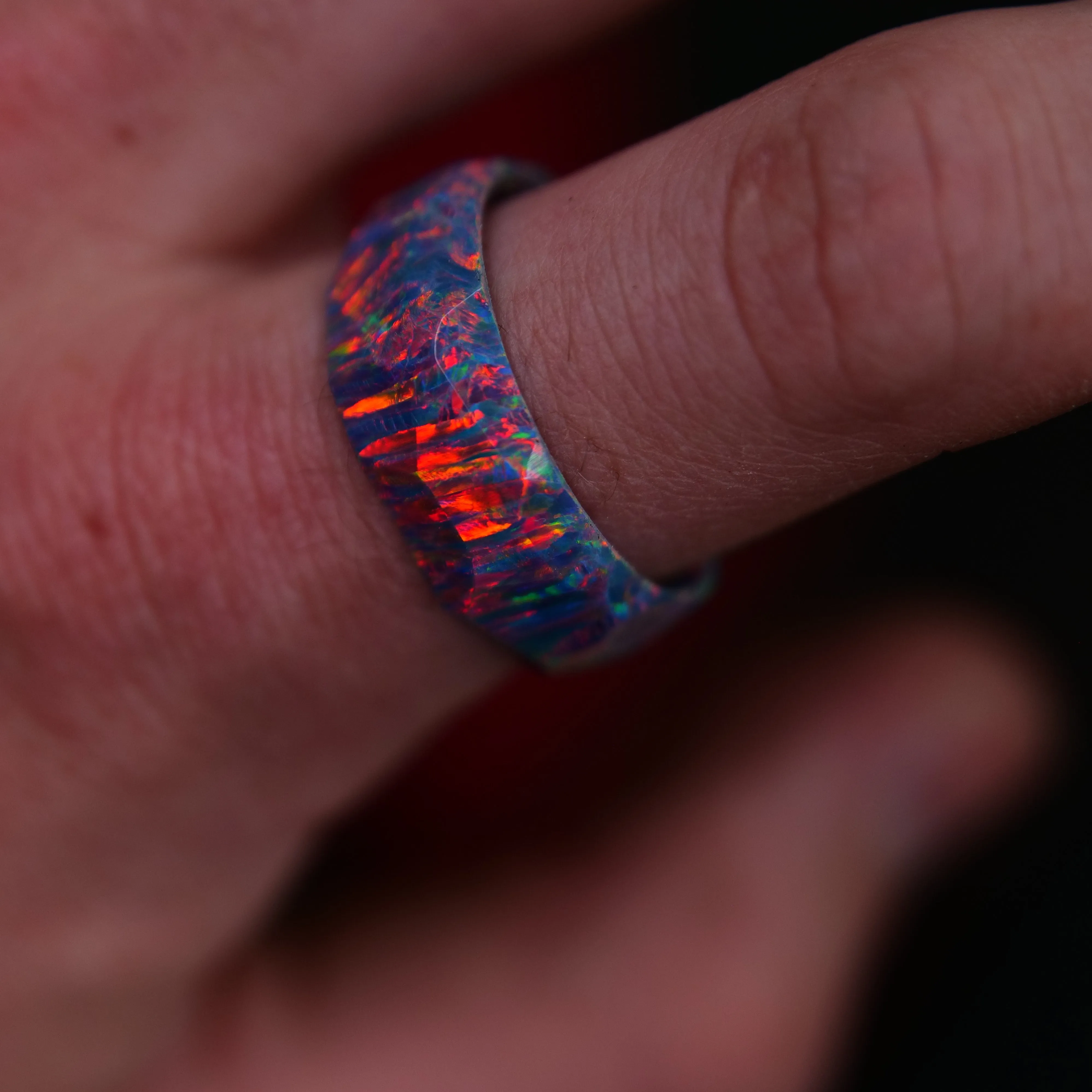 Comet Gray Opal Ring