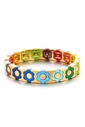 Daisy chain bracelet - multi colour