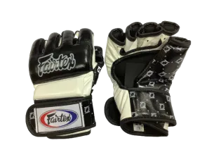 Fairtex MMA Gloves FGV17 Split Knuckles Black White