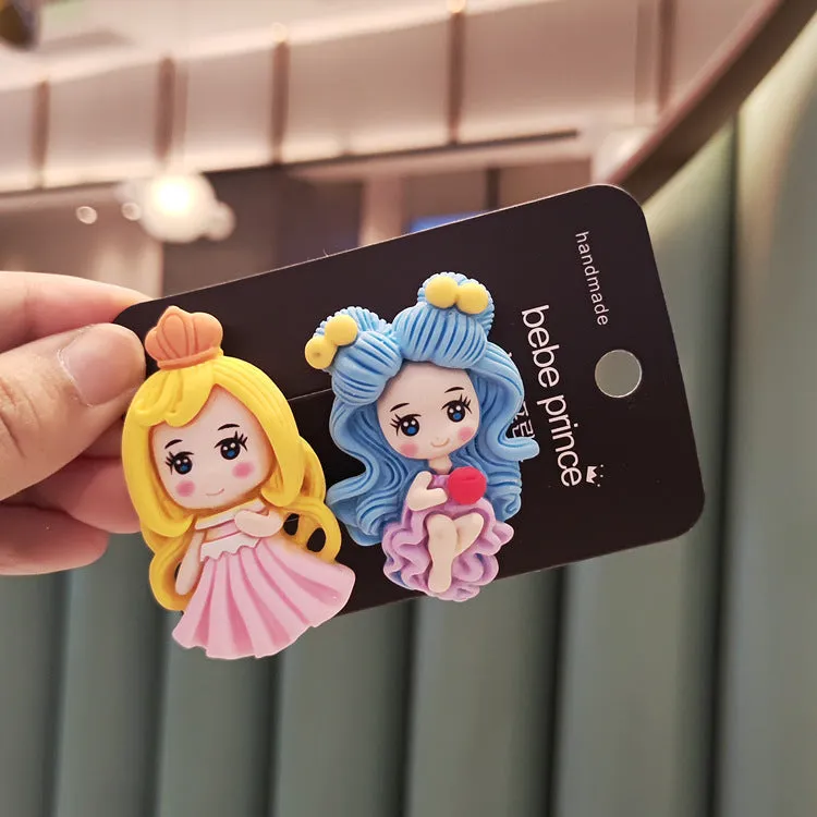 Fairy Princess Girl Resin Edge Hair Clip