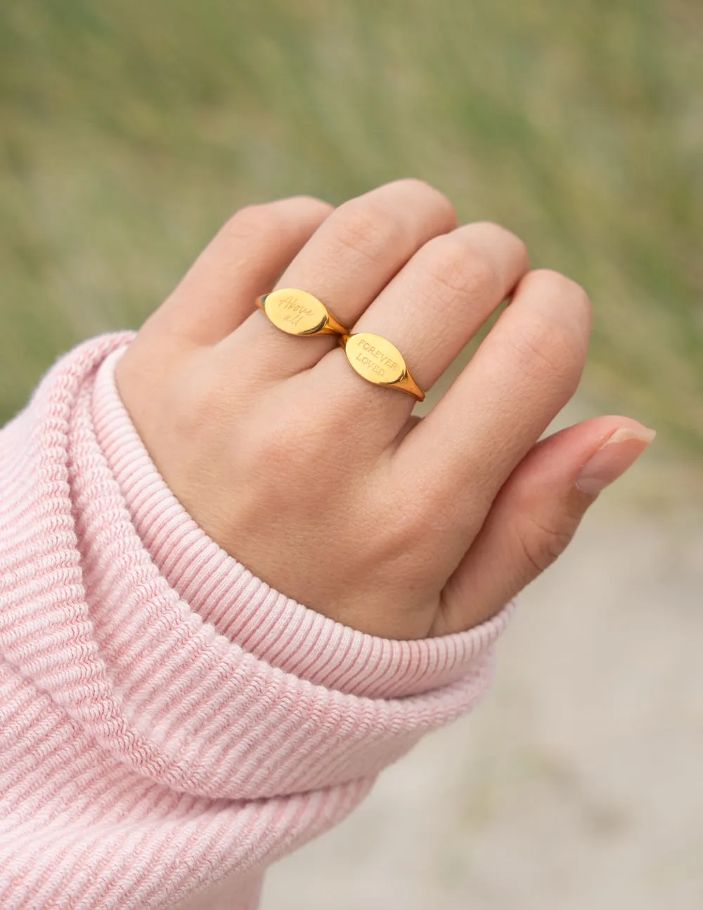 Forever Loved Oval Signet Ring