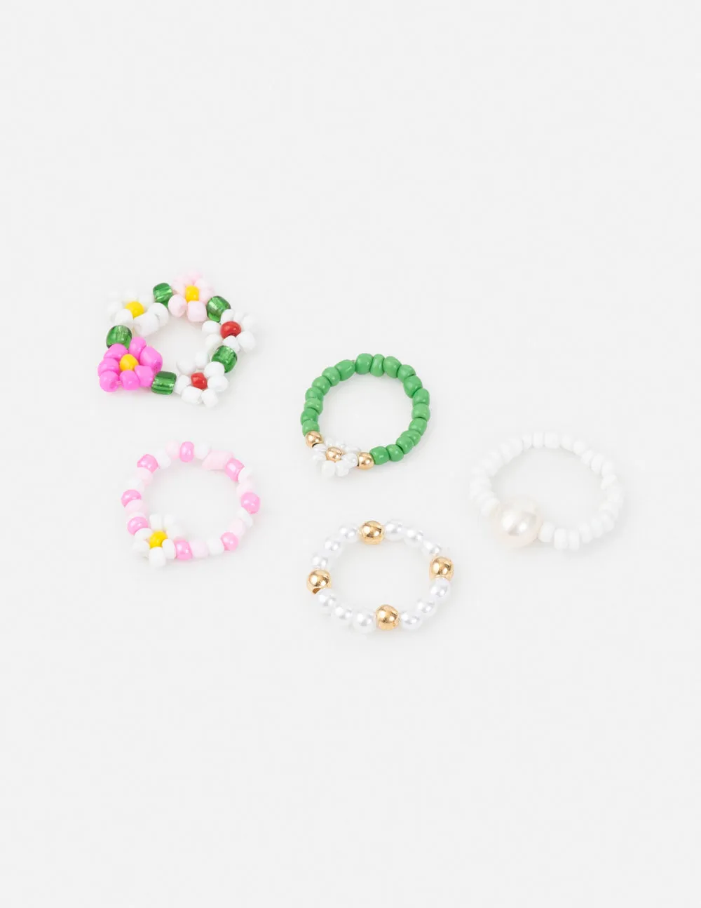 Garden Beaded Ring Set