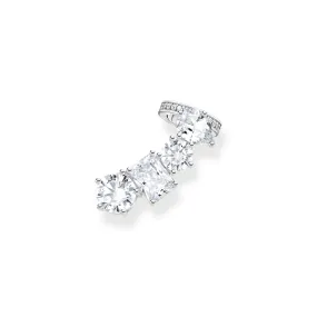 Heritage Glam Single Ear climber with white zirconia