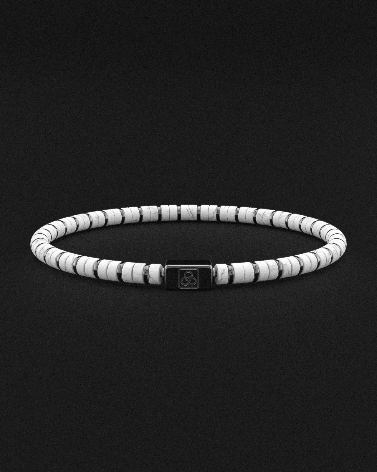 Howlite Bracelet 4mm | Spacer #2