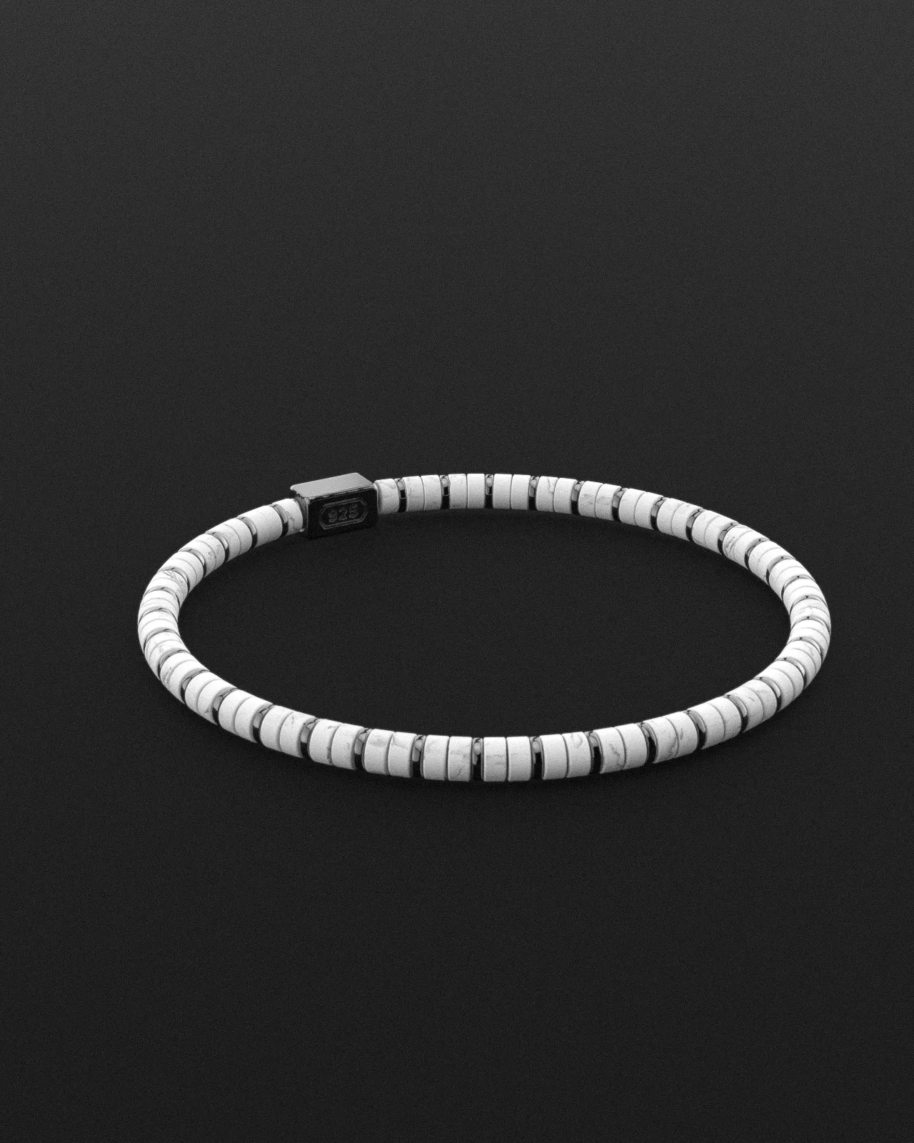 Howlite Bracelet 4mm | Spacer #2