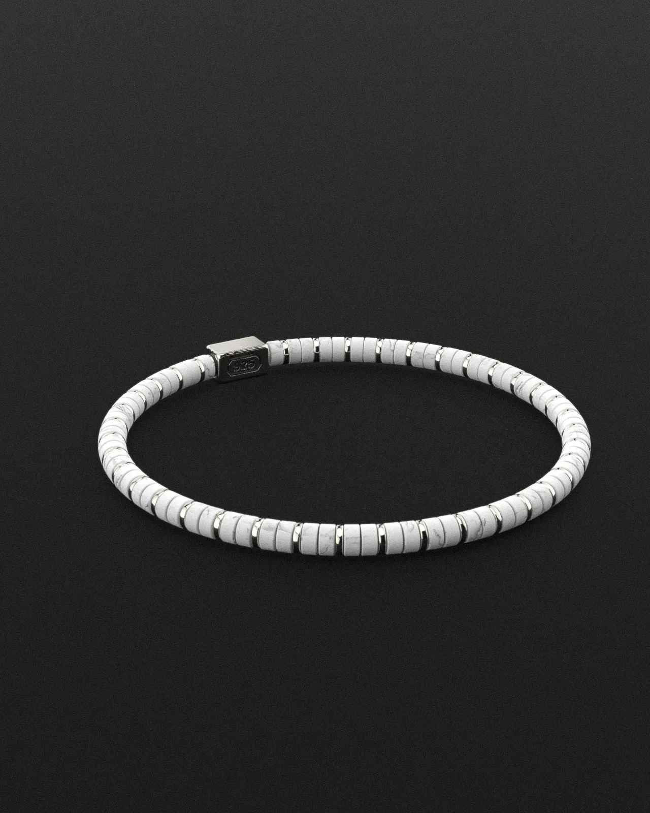 Howlite Bracelet 4mm | Spacer #2