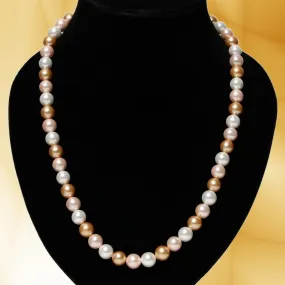 Imeora Multicolor 10mm Shell Pearl Necklace