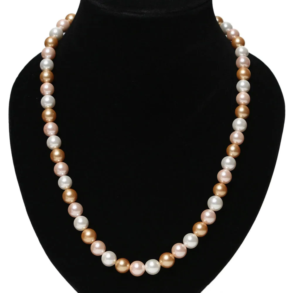 Imeora Multicolor 10mm Shell Pearl Necklace