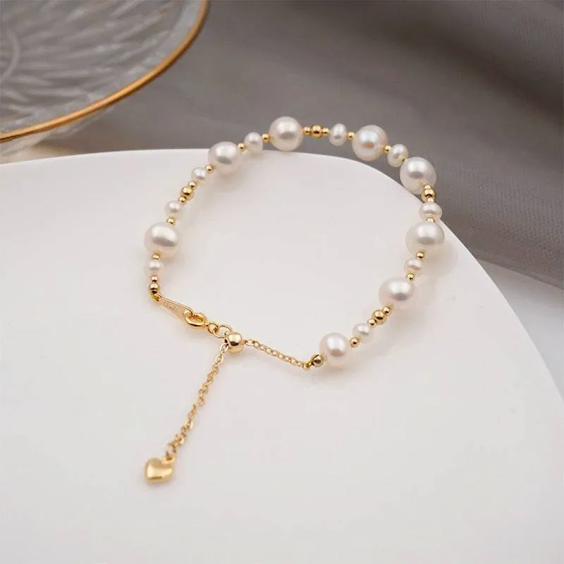 JULIET Gold Beaded Pearl Bracelet