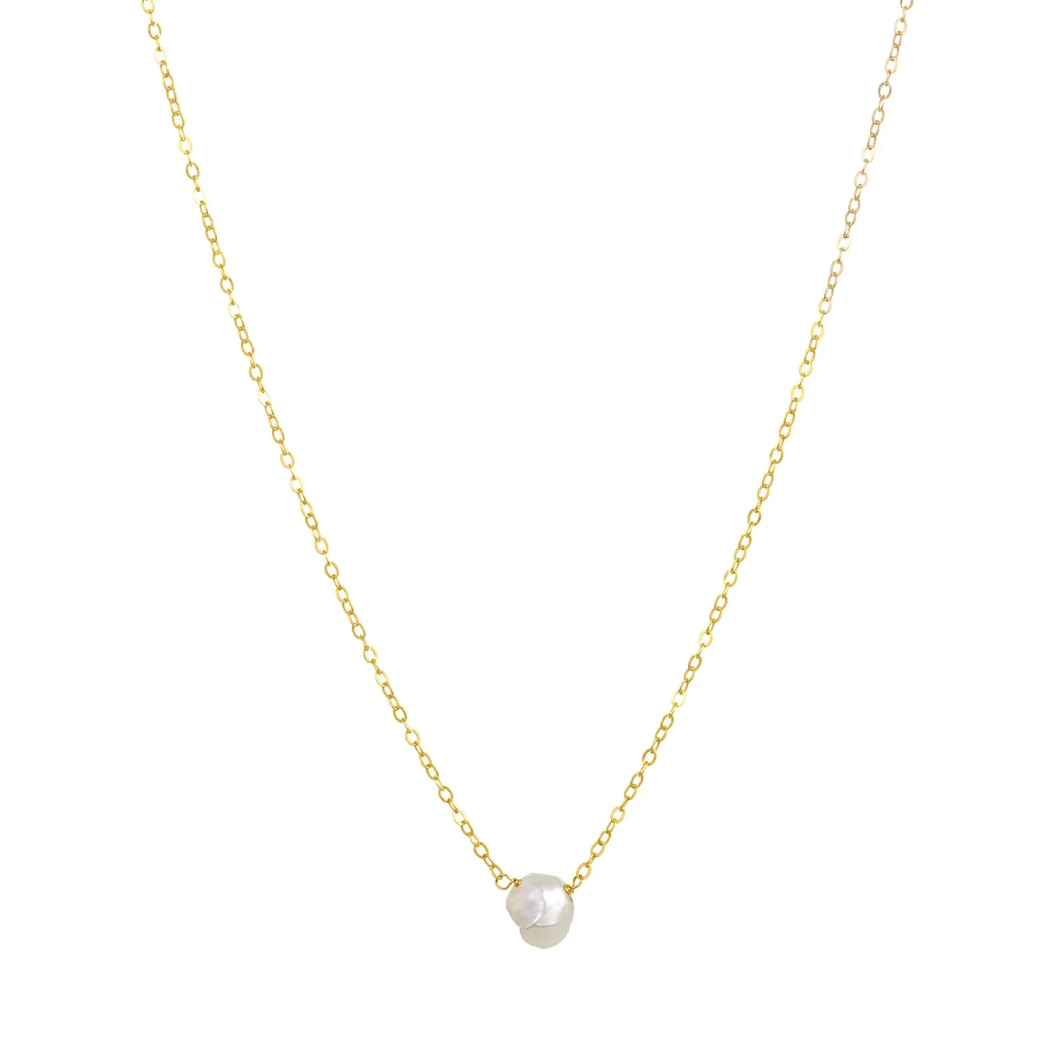 KESHI PEARL NECKLACE GOLD