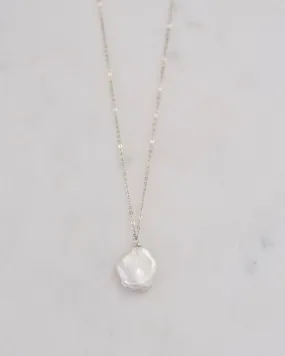 Keshi pearl necklace (Silver)