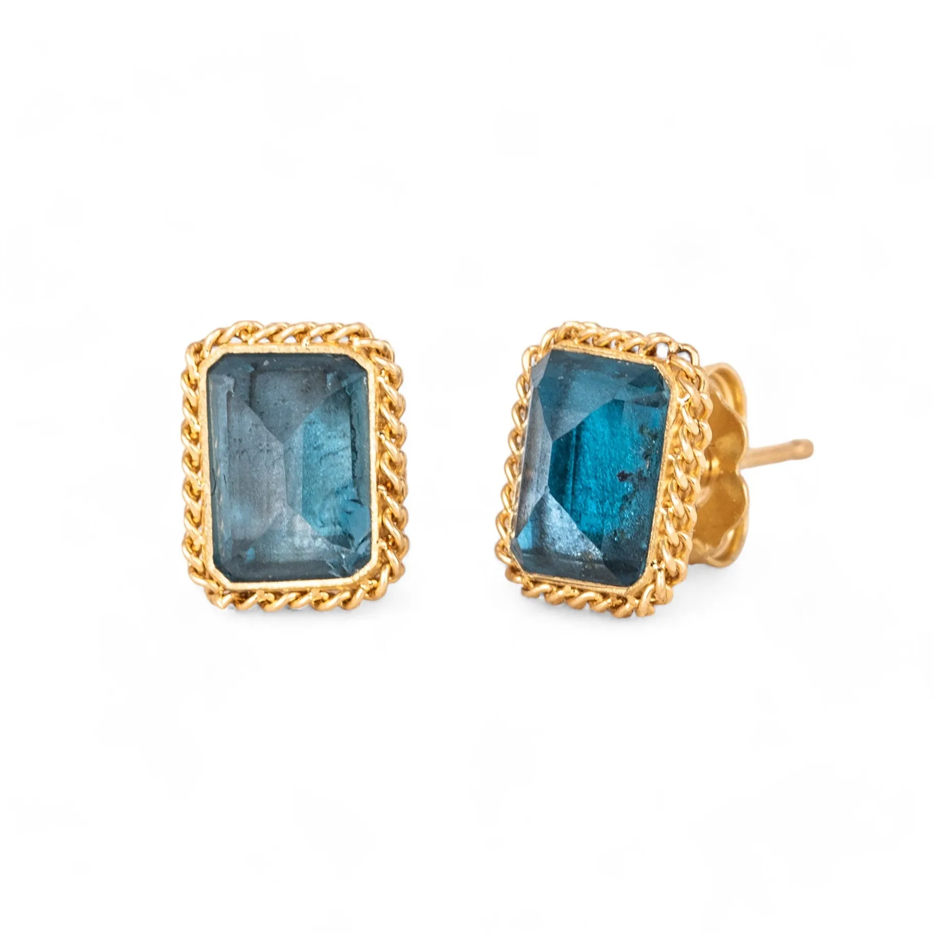 London Blue Topaz Stud Earrings