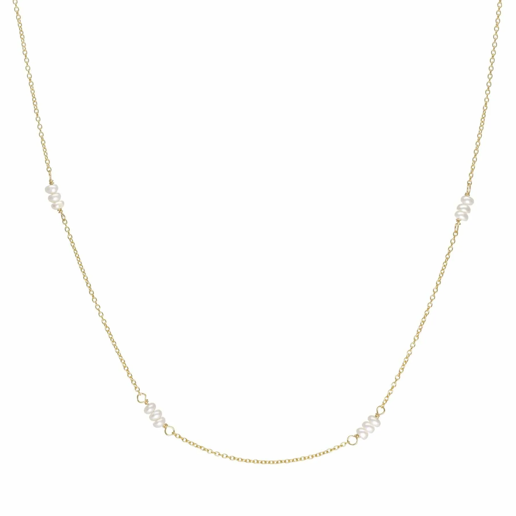 'Luna' Freshwater Pearl Station Necklace