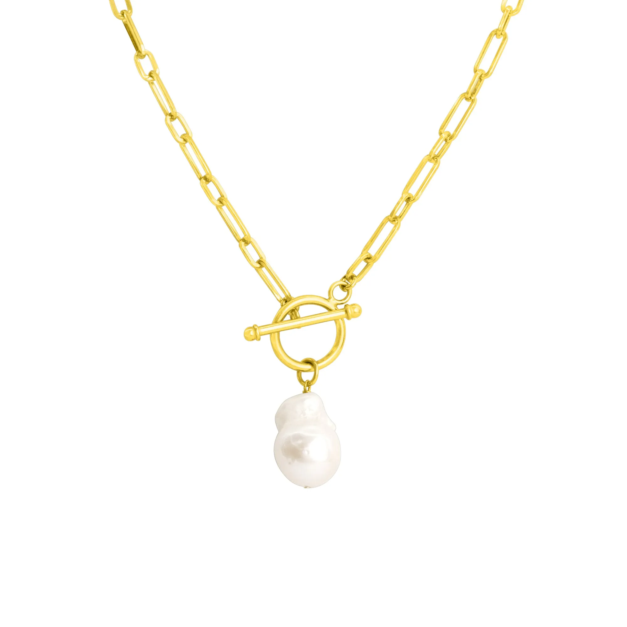 MARI PEARL NECKLACE GOLD