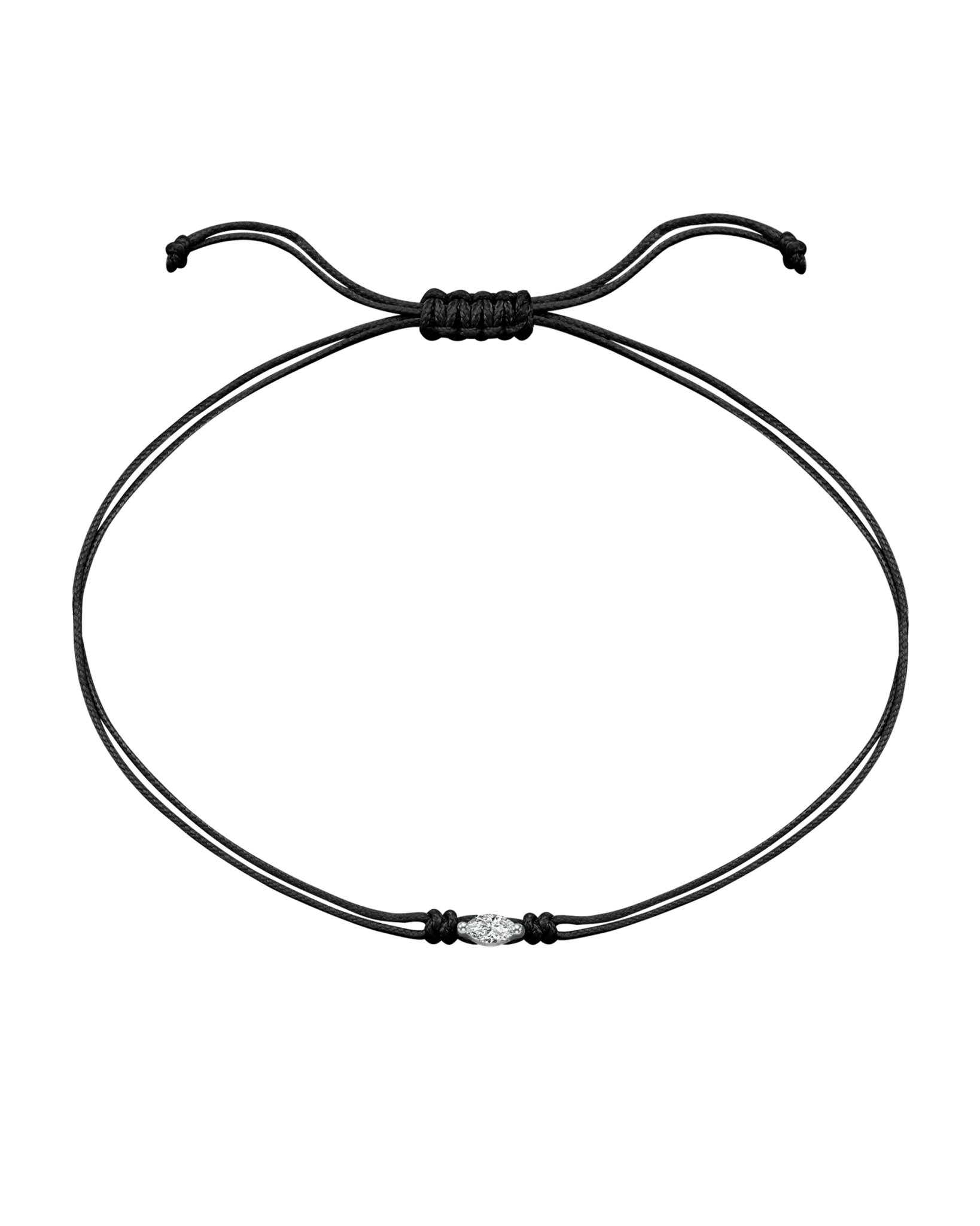 Marquise Diamond String Of Love - 14K White Gold