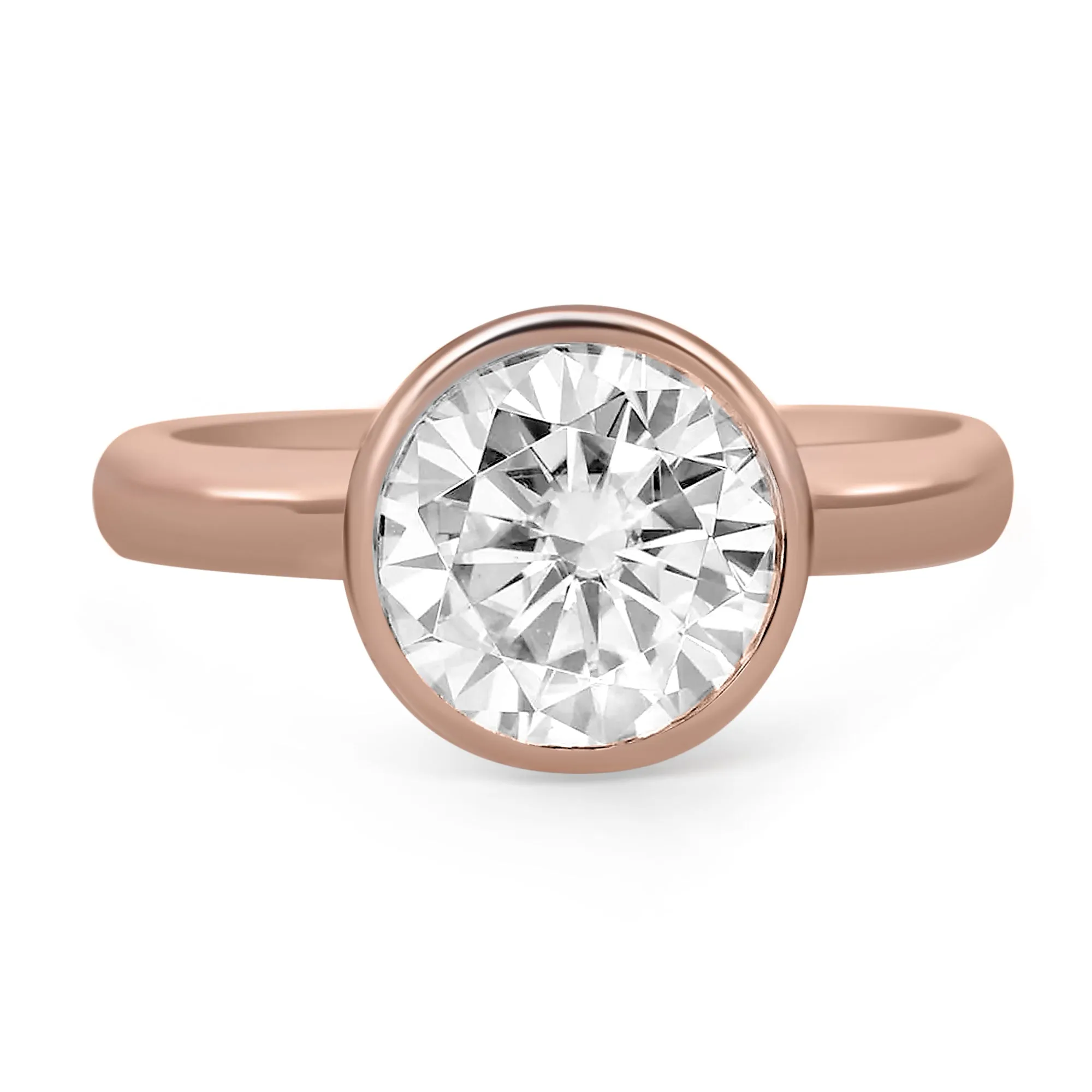 Melissa Round| Moissanite Solitaire Engagement Ring