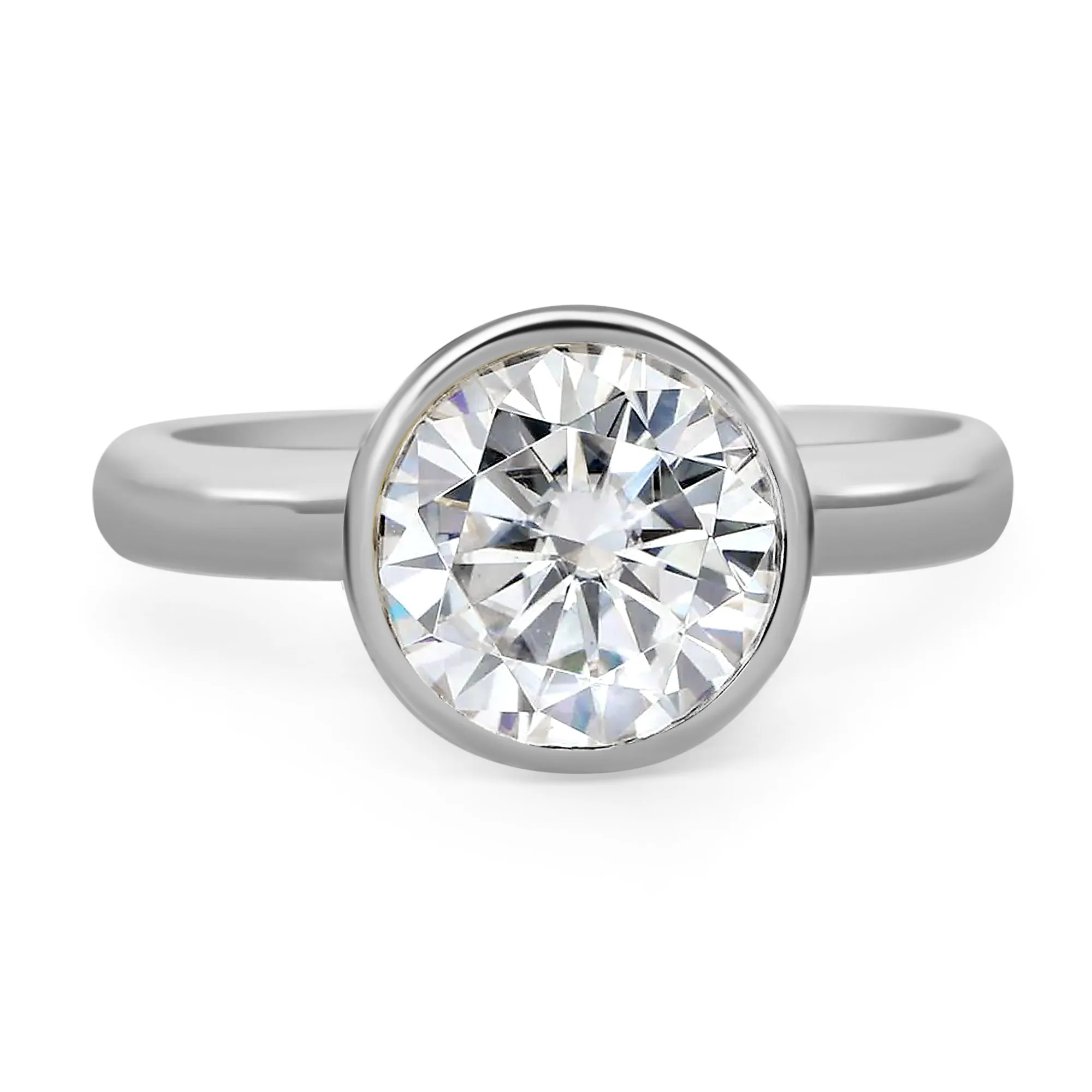 Melissa Round| Moissanite Solitaire Engagement Ring