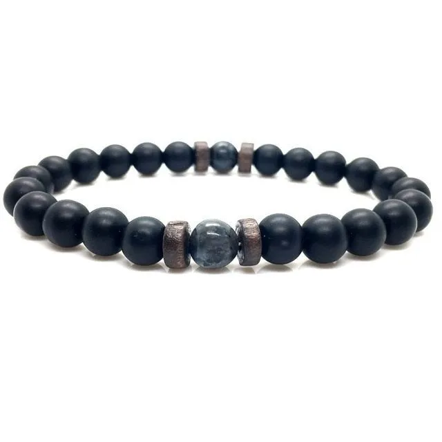 Men's Bracelet Natural Moonstone Bead Tibetan Buddha Bracelet chakra Lava Stone Diffuser Bracelets