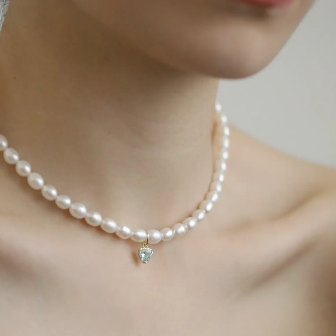 Ocean Heart Pearl Necklace