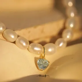 Ocean Heart Pearl Necklace