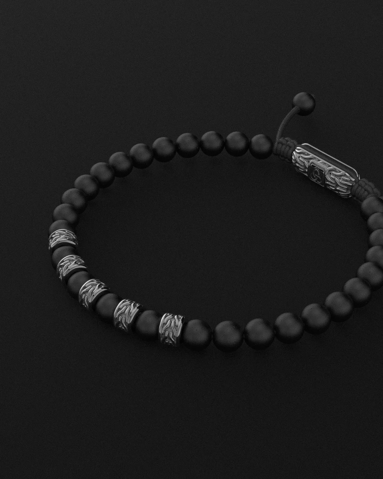 Onyx Matte Bracelet 6mm | Snake